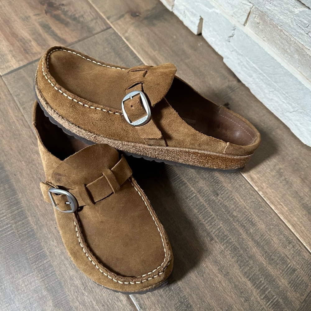 Birkenstock Buckley Suede Slip-Ons: Size 39 (W-8; M-6)